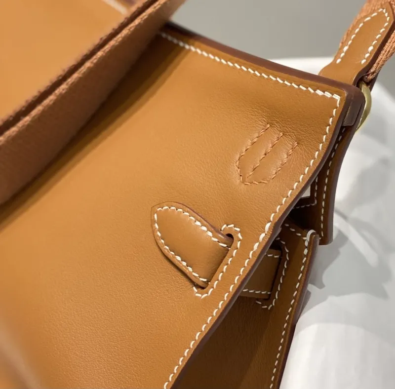 Hermes Brown Leather Satchel Bag 233 - Image 5