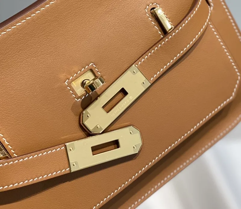 Hermes Brown Leather Satchel Bag 233 - Image 6