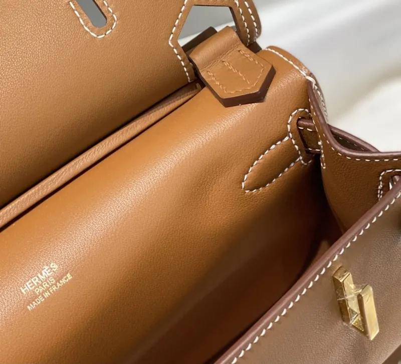 Hermes Brown Leather Satchel Bag 233 - Image 7