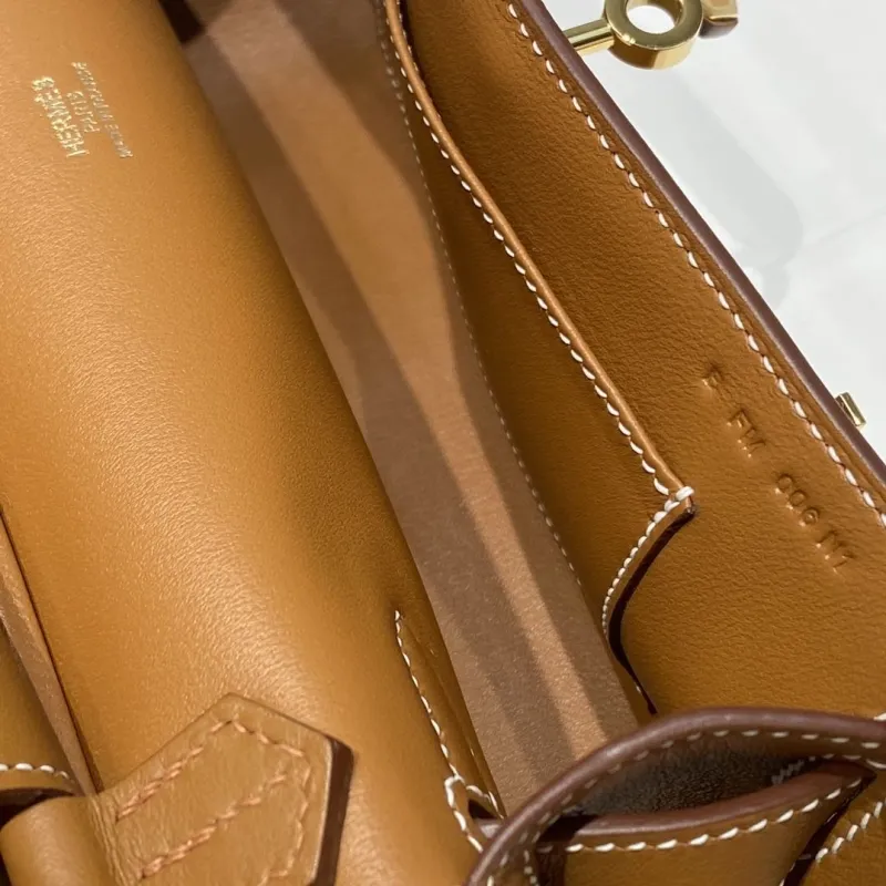 Hermes Brown Leather Satchel Bag 233 - Image 9