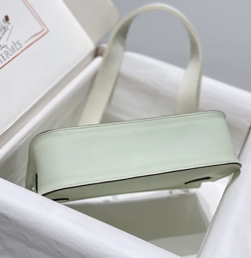 Hermes Mint Green Leather Satchel Bag 235 - Image 3