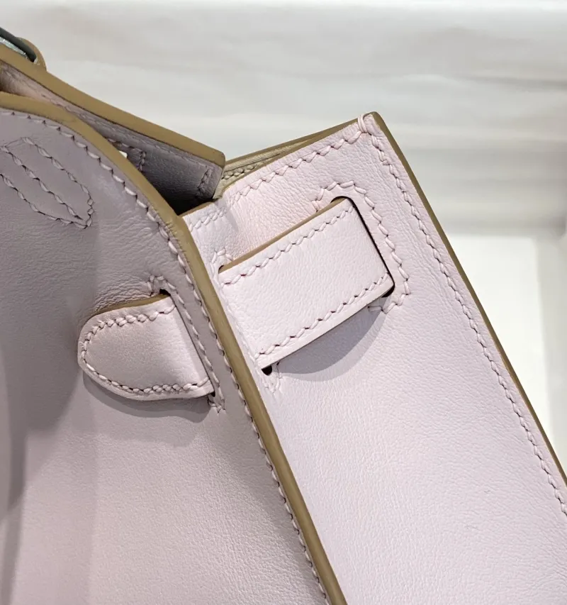 Hermes Pale Pink Satchel Bag 236 - Image 8