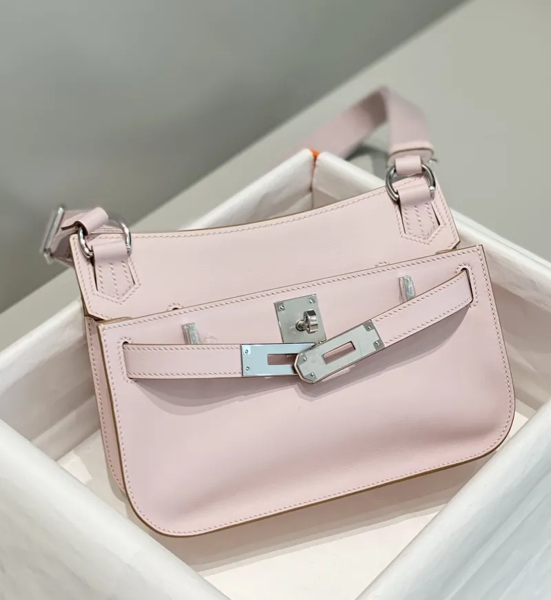 Hermes Pale Pink Satchel Bag 236 - Image 9