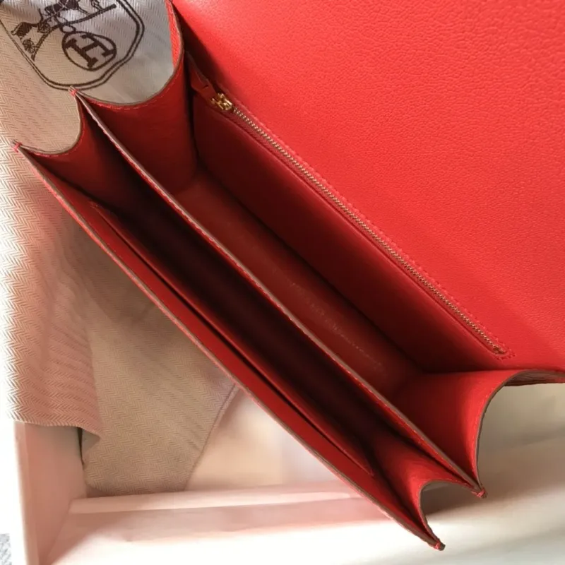 Hermes Red Crocodile Leather Satchel Bag 237 - Image 9