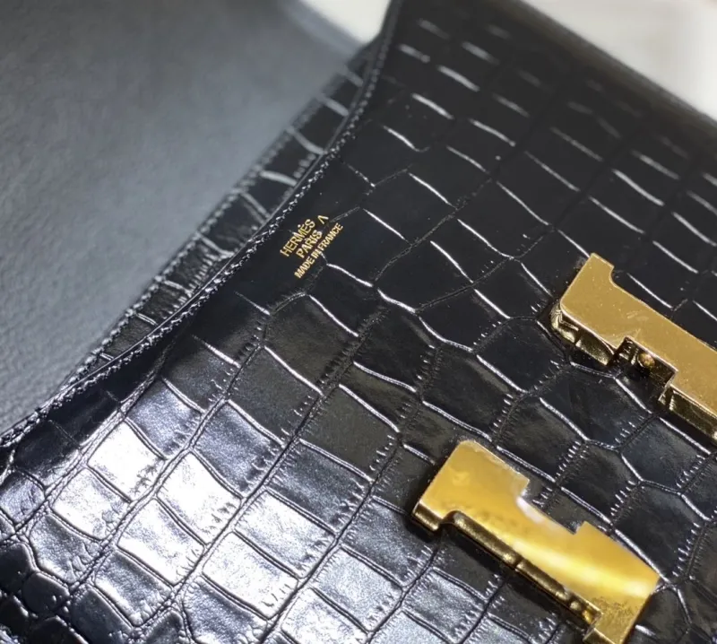 Hermes Black Crocodile Leather Satchel Bag 243 - Image 5