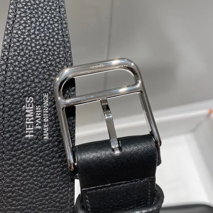 Hermes Black Leather Satchel Bag 244 - Image 6