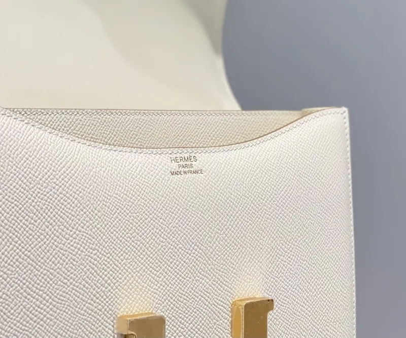 Hermes Cream Leather Satchel Shoulder Bag - Image 5
