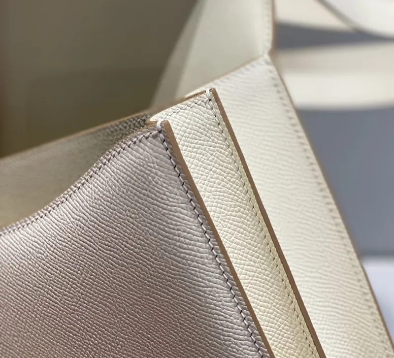 Hermes Cream Leather Satchel Shoulder Bag - Image 6