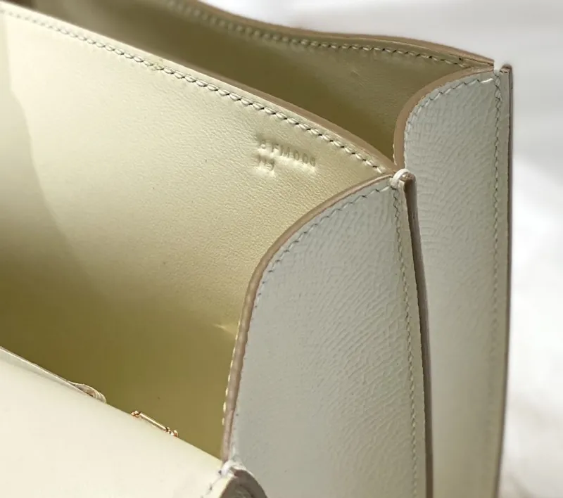 Hermes Cream Leather Satchel Shoulder Bag - Image 8