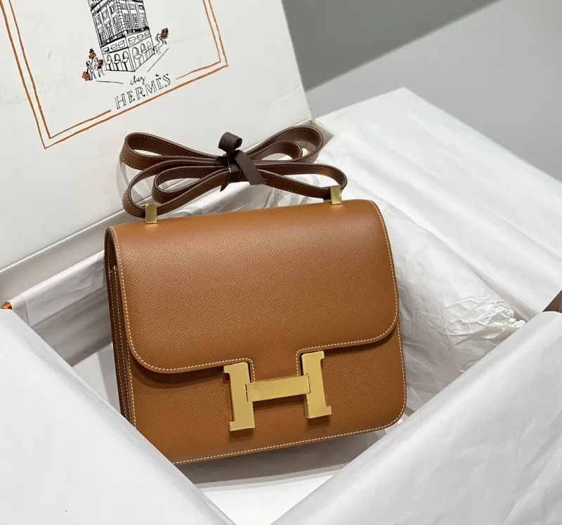 Alternative view of Hermes Brown Leather Satchel Bag 254