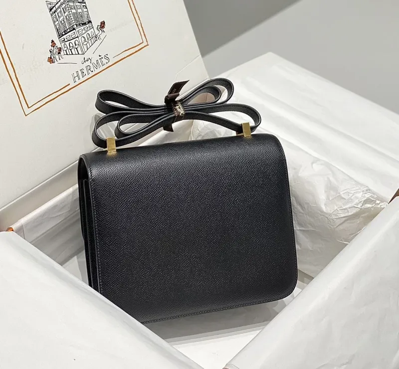 Hermes Black Satchel Bag 257 - Image 3