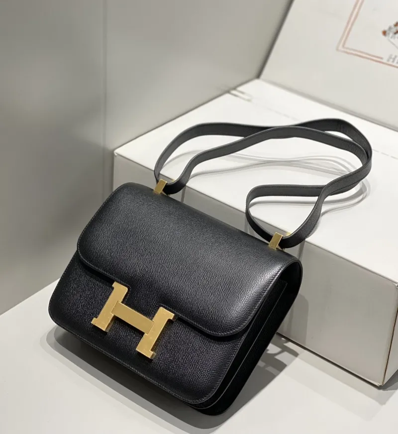 Hermes Black Satchel Bag 257 - Image 4
