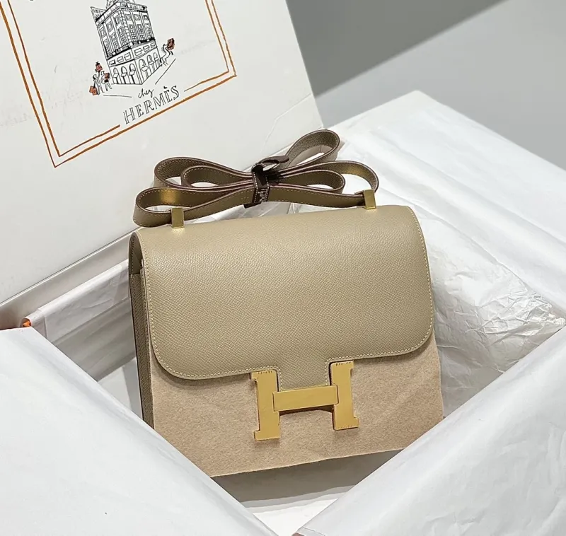 Hermes Beige Satchel Bag 259
