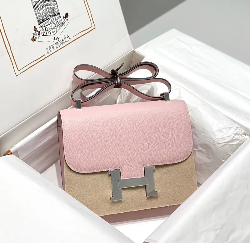 Hermes Pink Satchel Shoulder Bag 262