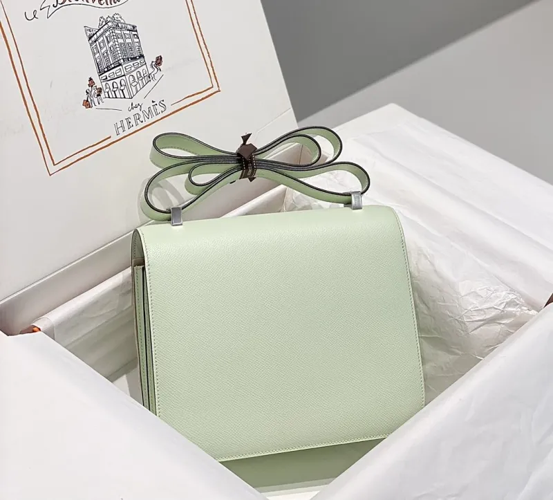Alternative view of Hermes Light Green Satchel Bag 265
