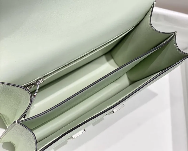 Hermes Light Green Satchel Bag 265 - Image 9