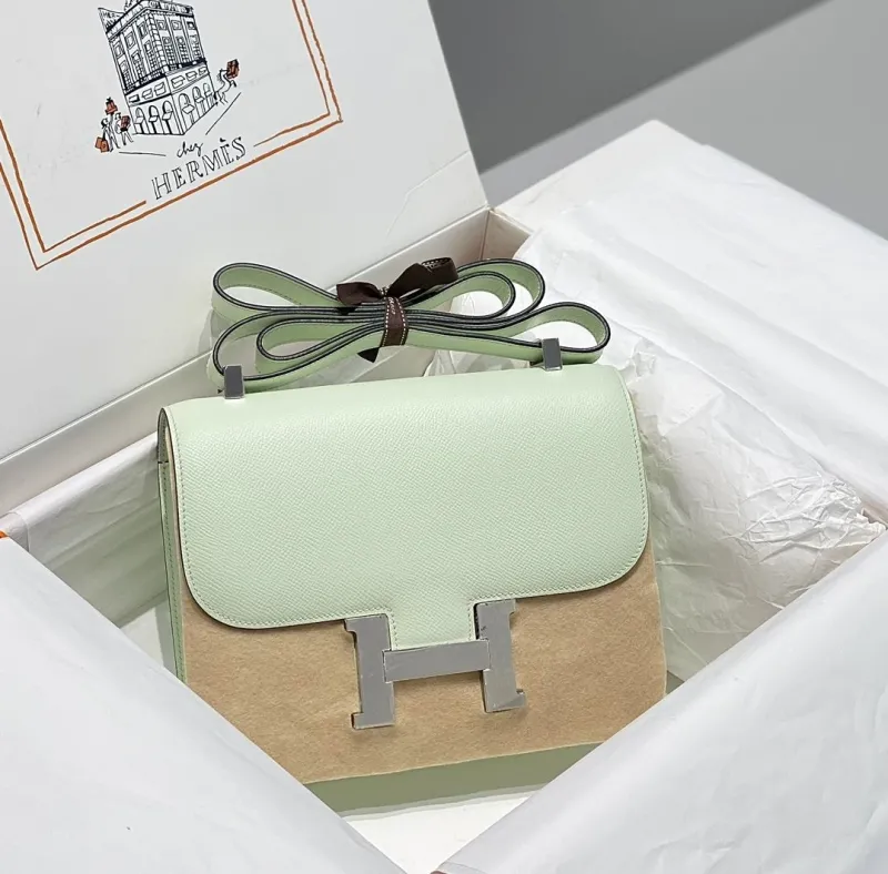 Hermes Mint Green Satchel Bag 266