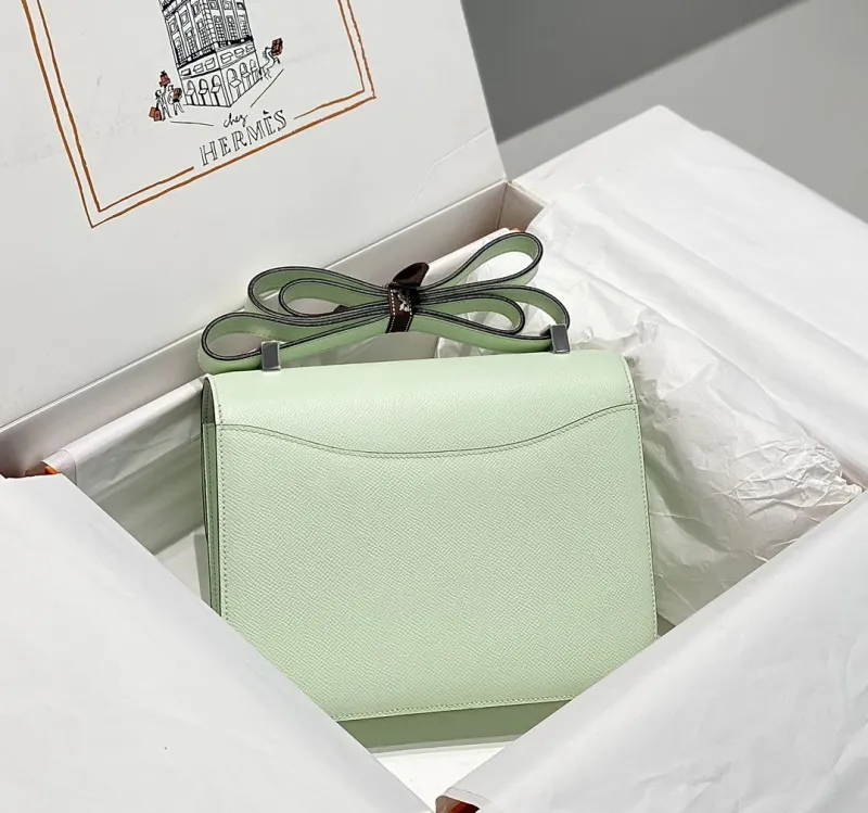 Alternative view of Hermes Mint Green Satchel Bag 266