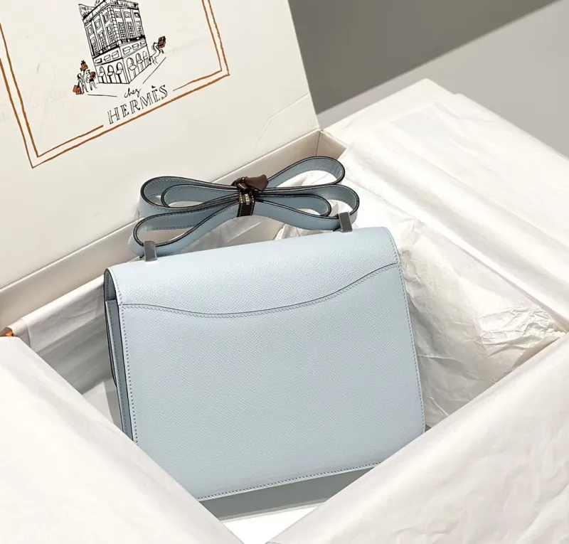 Alternative view of Hermes Light Blue Satchel Bag 268