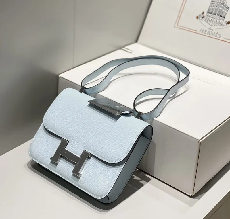 Hermes Light Blue Satchel Bag 268 - Image 5