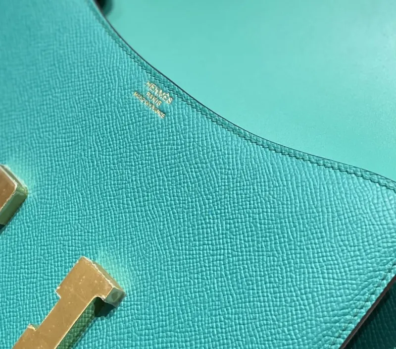 Hermes Teal Leather Crossbody Satchel Bag 270 - Image 7