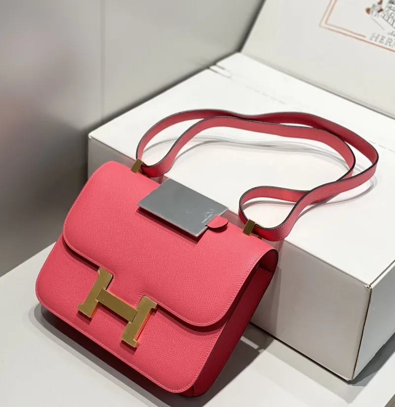 Hermes Pink Satchel Shoulder Bag 272 - Image 3