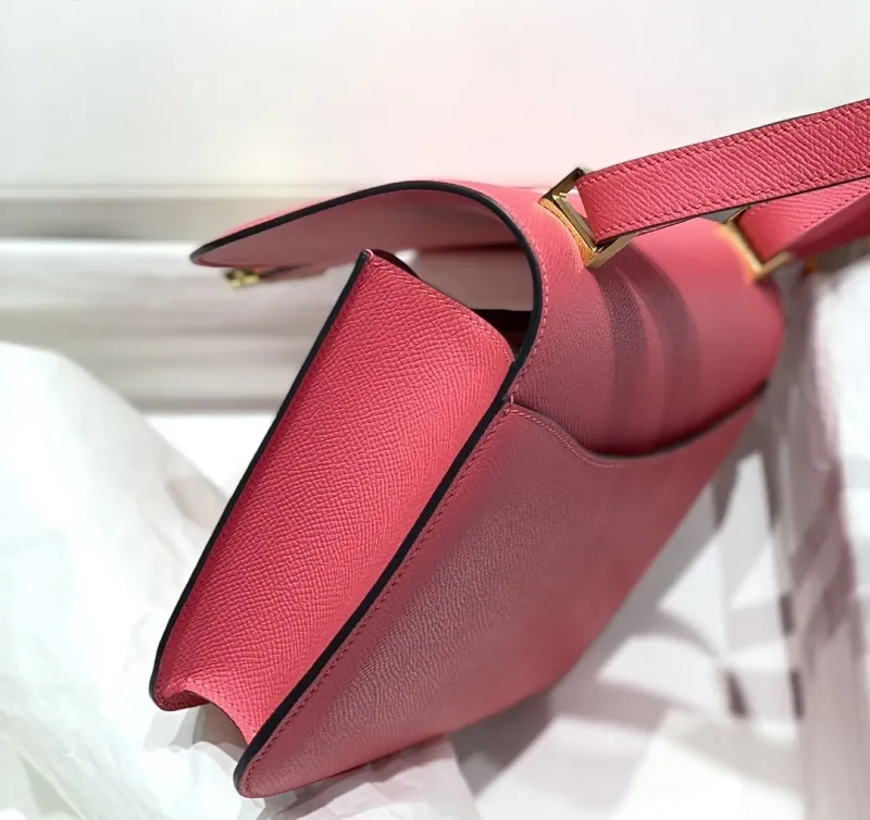 Hermes Pink Satchel Shoulder Bag 272 - Image 4