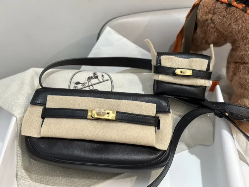 Hermes Black Satchel Bag Set 274