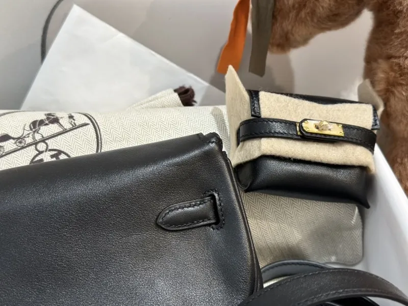 Hermes Black Satchel Bag Set 274 - Image 7