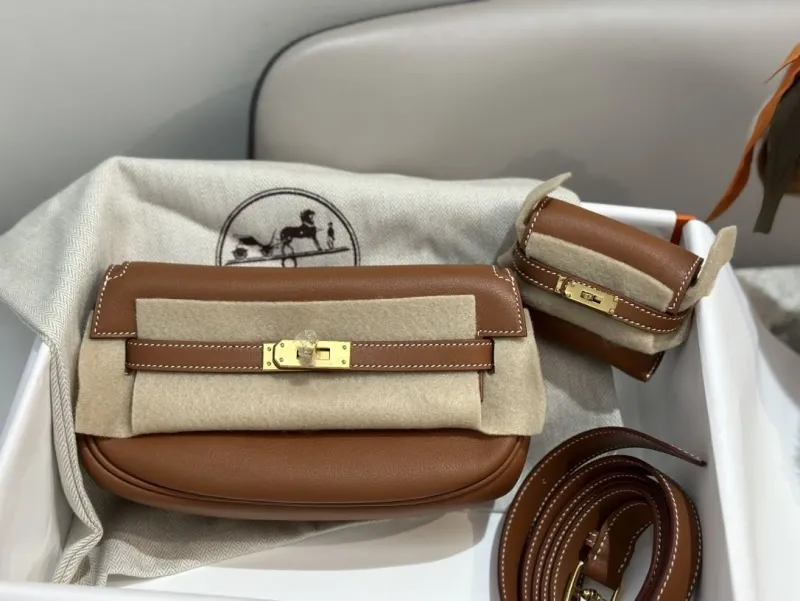 Hermes Brown Leather Satchel Bag 276