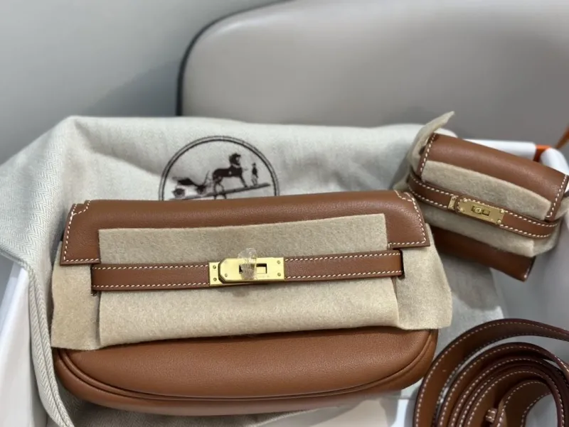 Alternative view of Hermes Brown Leather Satchel Bag 276