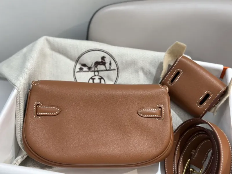 Hermes Brown Leather Satchel Bag 276 - Image 3