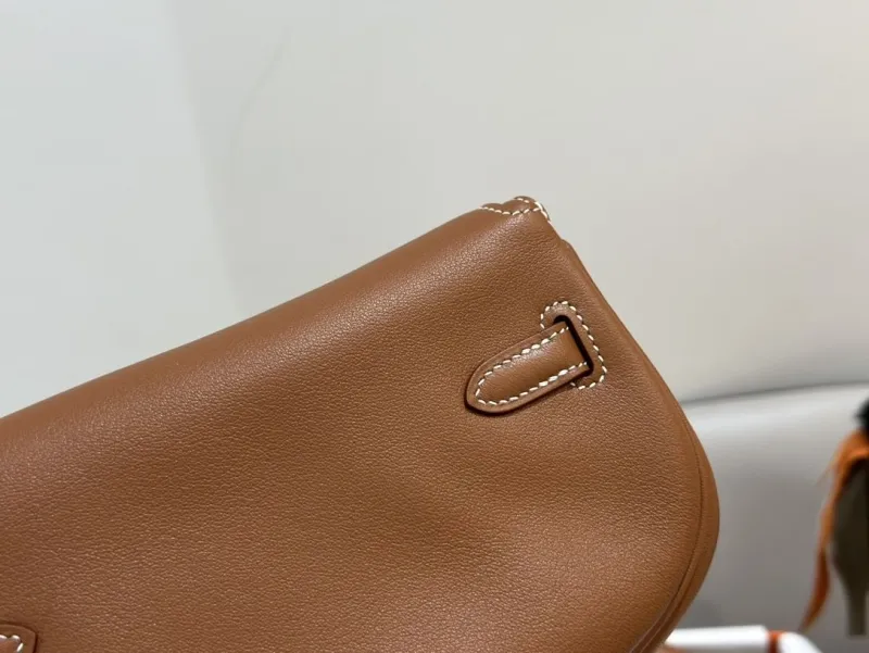 Hermes Brown Leather Satchel Bag 276 - Image 5