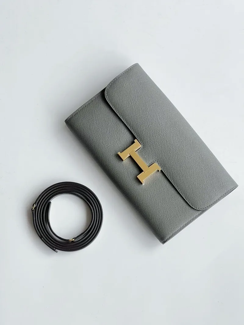 Hermes Gray Crossbody Satchel Bag 280