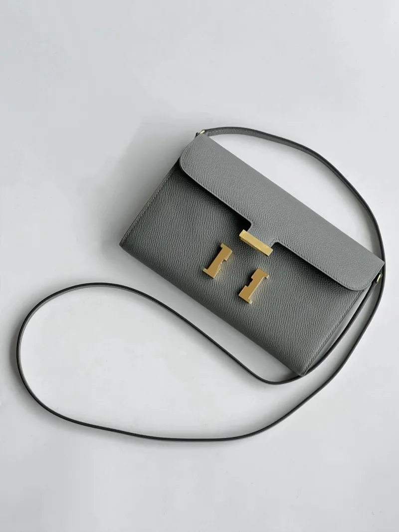 Alternative view of Hermes Gray Crossbody Satchel Bag 280