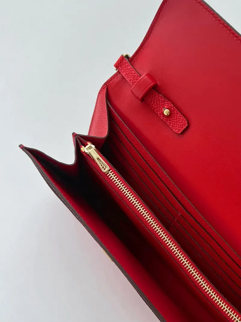 Hermes Red Satchel Crossbody Bag 283 - Image 8