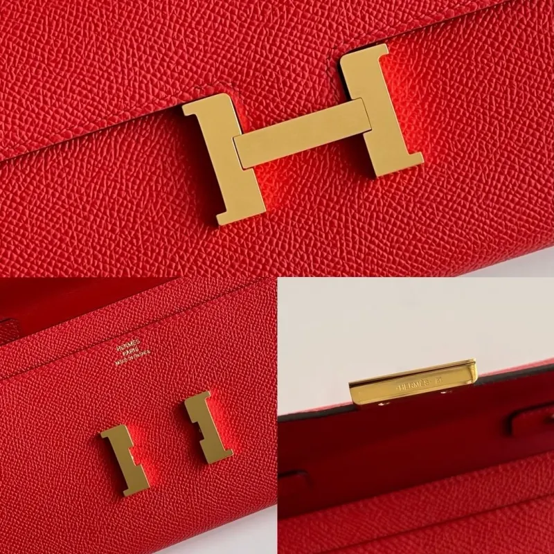 Hermes Red Satchel Crossbody Bag 283 - Image 9