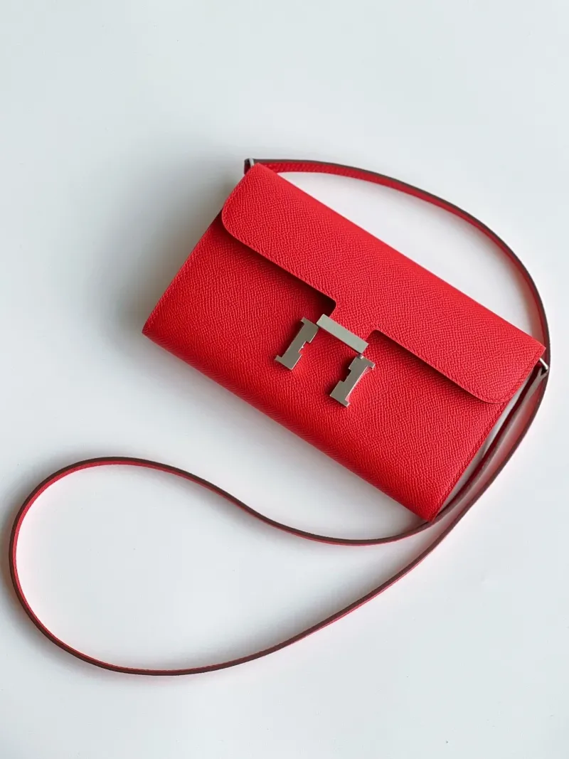 Alternative view of Hermes Red Crossbody Satchel Bag 284