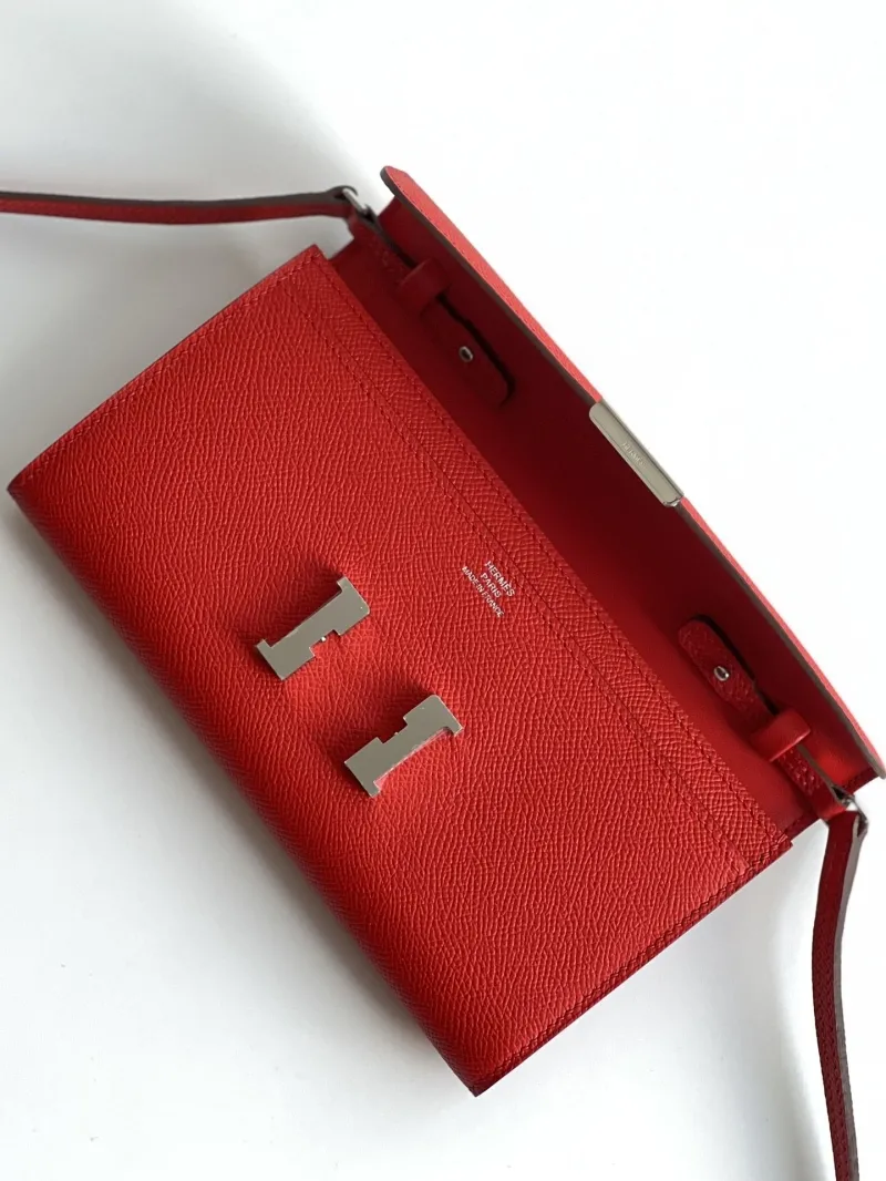 Hermes Red Crossbody Satchel Bag 284 - Image 3
