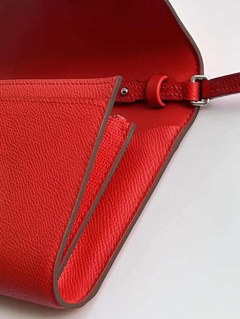 Hermes Red Crossbody Satchel Bag 284 - Image 5