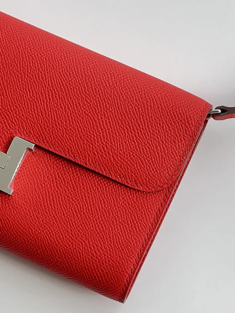 Hermes Red Crossbody Satchel Bag 284 - Image 6