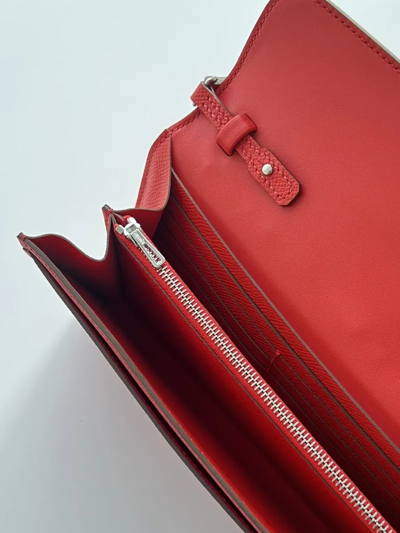 Hermes Red Crossbody Satchel Bag 284 - Image 7