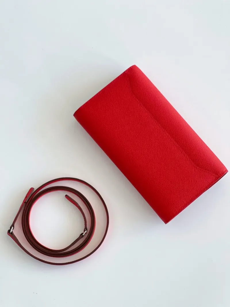 Hermes Red Crossbody Satchel Bag 284 - Image 8