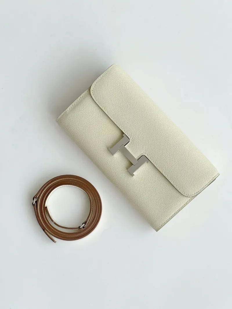 Hermes Cream Crossbody Satchel Bag 286