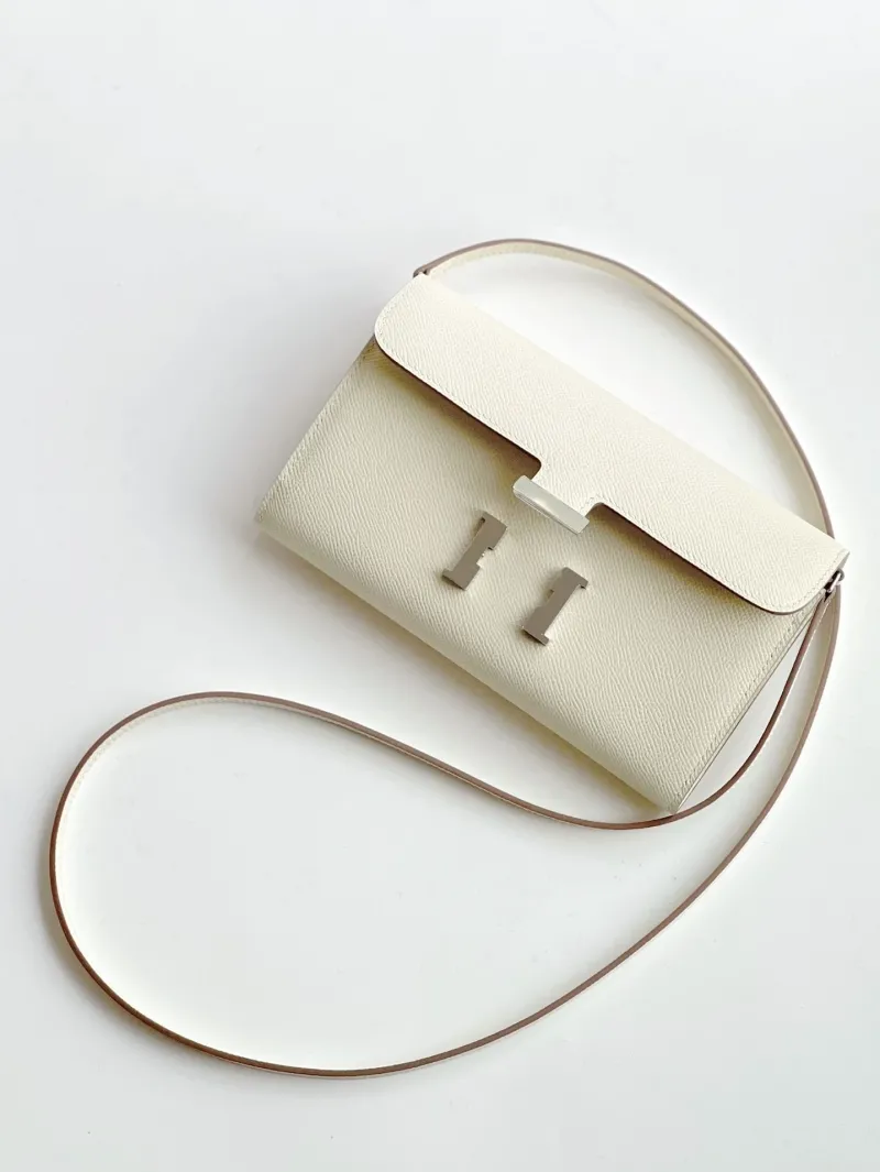 Alternative view of Hermes Cream Crossbody Satchel Bag 286