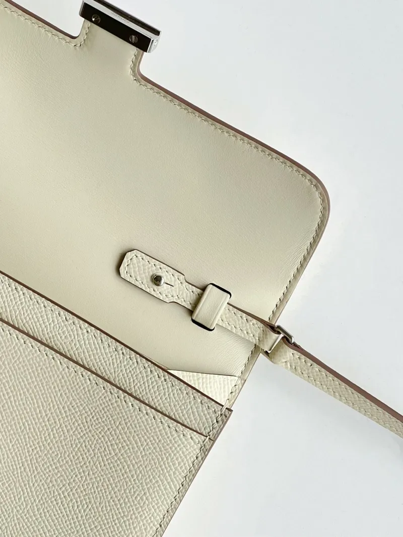 Hermes Cream Crossbody Satchel Bag 286 - Image 6