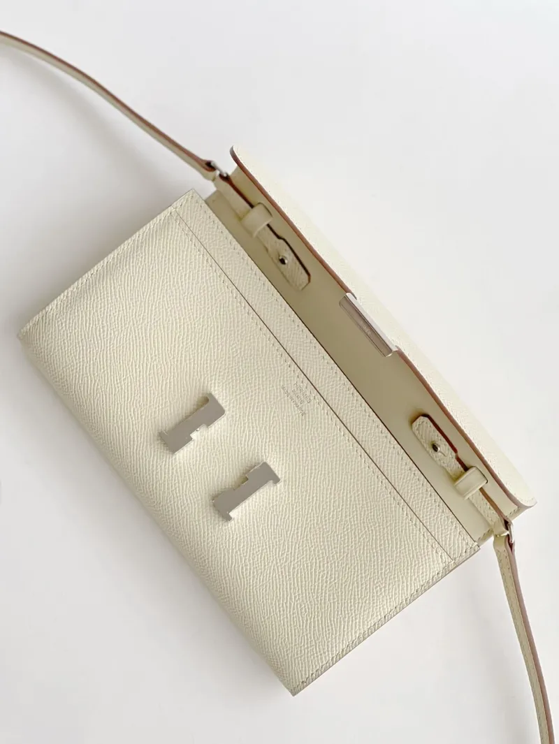 Hermes Cream Crossbody Satchel Bag 286 - Image 7