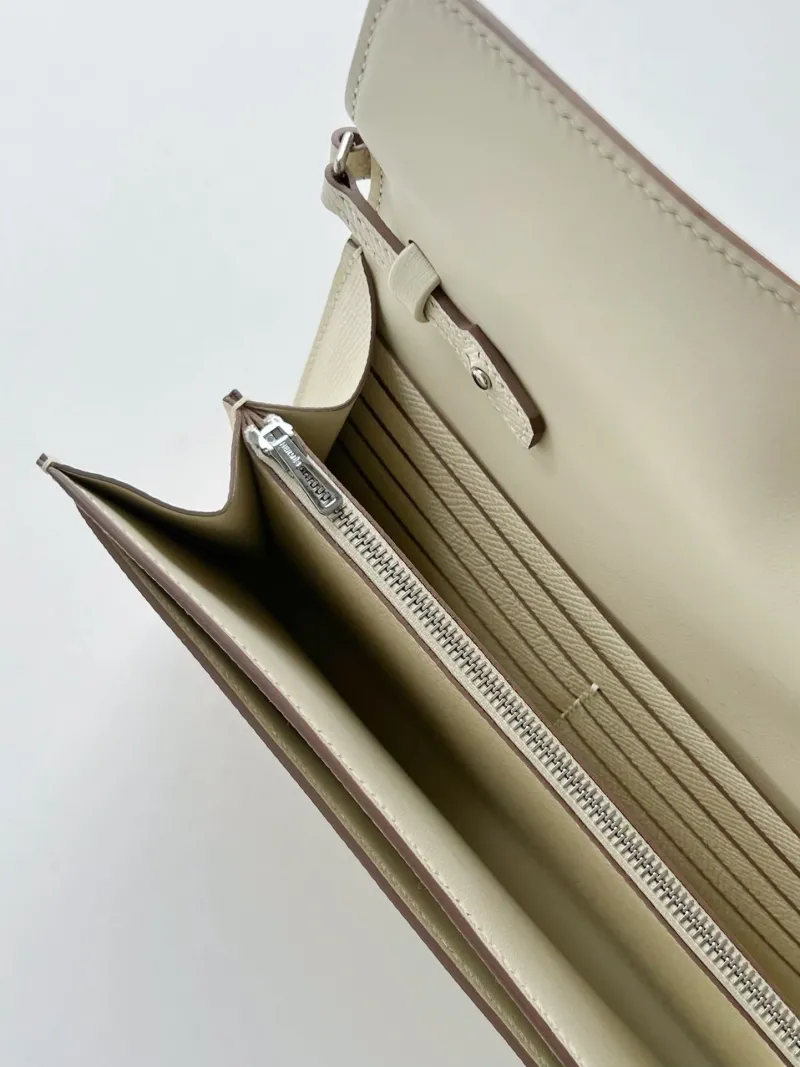 Hermes Cream Crossbody Satchel Bag 286 - Image 8