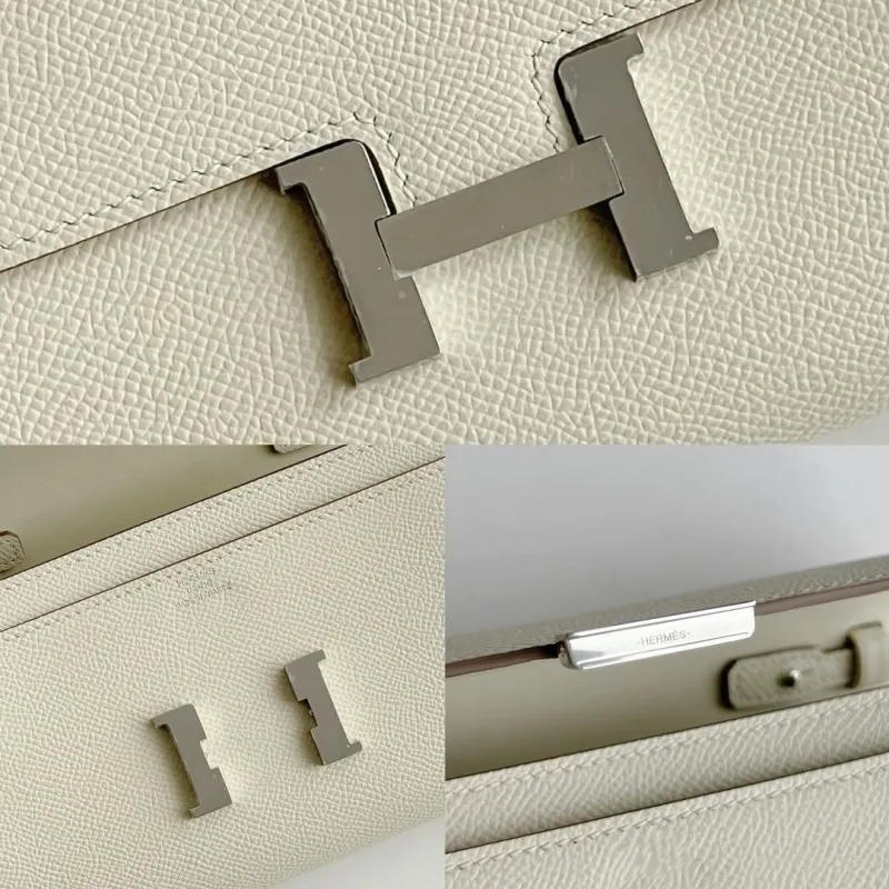 Hermes Cream Crossbody Satchel Bag 286 - Image 9