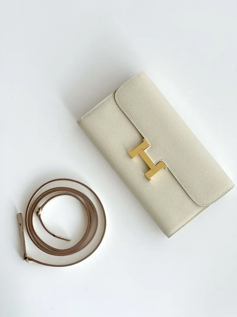 Hermes Cream Crossbody Satchel Bag 287